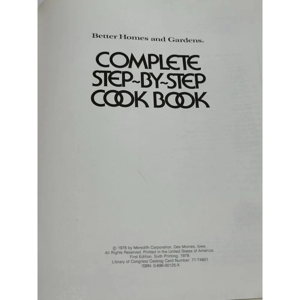 Vintage 1978 Better Homes and Gardens Complete Step By Step Cook Book Hardcover